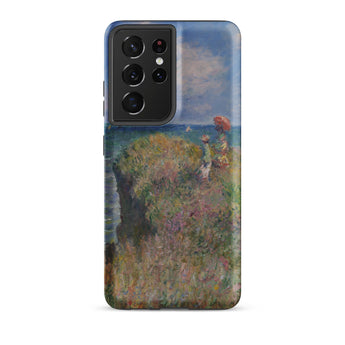 Cliff Walk at Pourville - Claude Monet Samsung Case, Galaxy S21 Ultra / Matte, Smartphone Nature Scene Painted Case