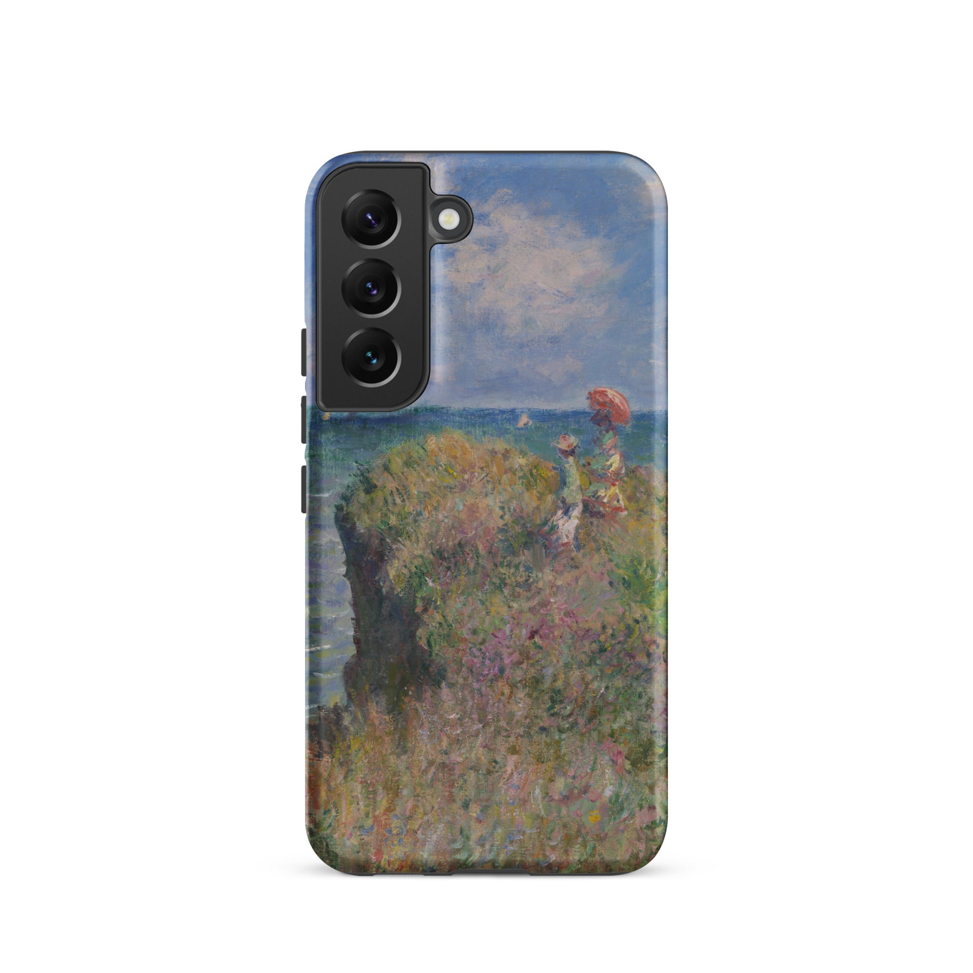 Cliff Walk at Pourville Claude Monet Samsung Case, Galaxy S22 / Matte, Smartphone Case Impressionist Painting Coastal Scene