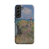 Cliff Walk at Pourville - Claude Monet Samsung Case, Galaxy S22 Plus / Matte, Smartphone Case Classic Impressionist Painting Coastal