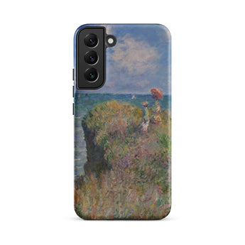 Cliff Walk at Pourville - Claude Monet Samsung Case, Galaxy S22 Plus / Matte, Smartphone Case Classic Impressionist Painting Coastal