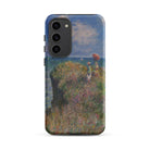 Cliff Walk at Pourville Claude Monet Samsung Case, Galaxy S23 Plus / Matte, Smartphone Case Impressionistic Painting Seaside Cliff Figures