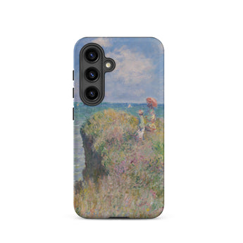 Cliff Walk at Pourville - Claude Monet Samsung Case, Galaxy S24 / Matte, Smartphone Case Impressionistic Landscape Painting