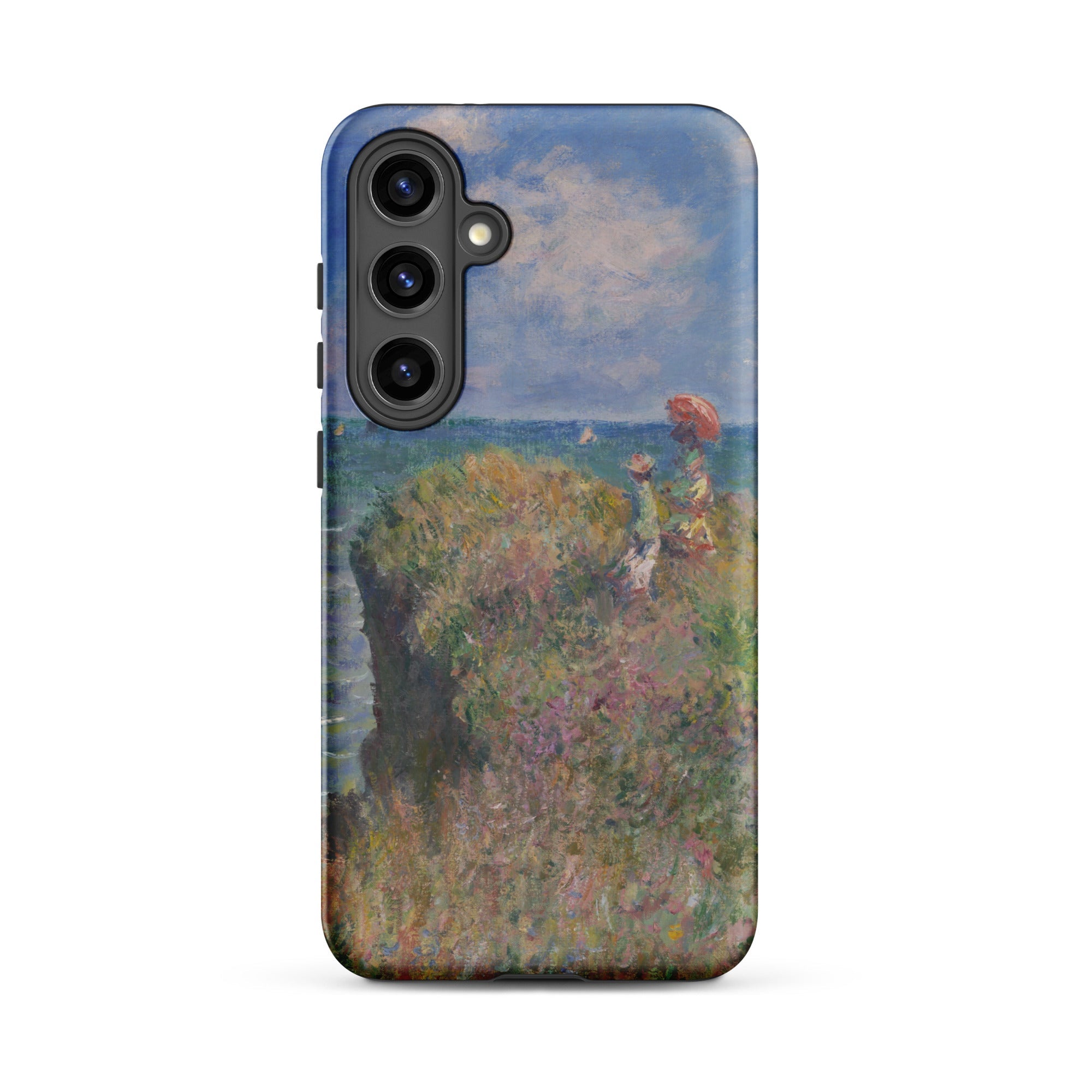 Cliff Walk at Pourville Claude Monet Samsung Case, Galaxy S24 Plus / Matte, Smartphone Case Impressionistic Landscape Painting