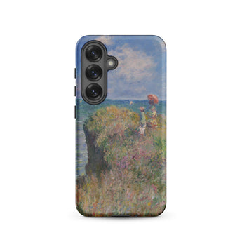 Cliff Walk at Pourville - Claude Monet Samsung Case, Galaxy S25 / Matte, Smartphone Case Scenic Painting Cliff Sea