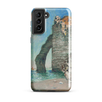 Cliffs at Etretat - Claude Monet Phone Case, Samsung Galaxy S21 Plus / Matte, Mobile Cases, Toby Leon