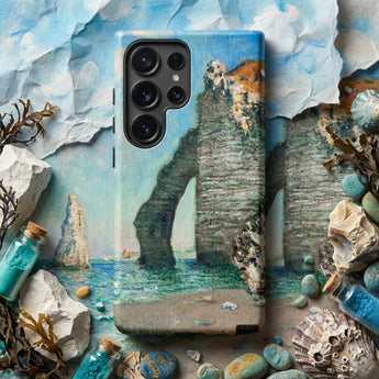 Kliffen bij Etretat - Claude Monet Samsung Galaxy Case, Mobiele Telefoonhoesjes, Toby Leon