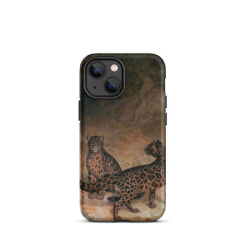 Léopards nébuleux - Coque Iphone Jacques-laurent Agasse, 13 Mini / Mat, Coques de téléphone portable, Toby Leon