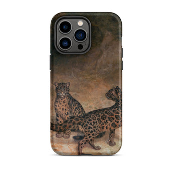 Léopards nébuleux - Coque Iphone Jacques-laurent Agasse, 14 Pro Max / Mat, Coques de téléphone portable, Toby Leon