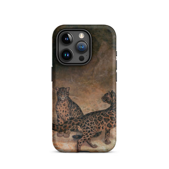 Léopards nébuleux - Coque Iphone Jacques-laurent Agasse, 15 Pro / Mat, Coques de téléphone portable, Toby Leon