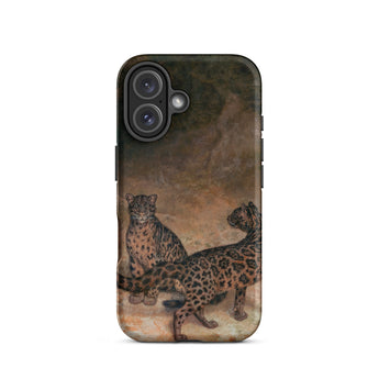 Léopards nébuleux - Coque Iphone Jacques-laurent Agasse, 16 / Mat, Coques de téléphone portable, Toby Leon