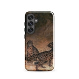 Clouded Leopards - Jacques-laurent Agasse Phone Case Samsung Galaxy S25 / Matte Phone Case Detailed Illustration Two Spotted Wildcats