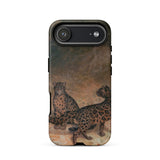 Clouded Leopards - Jacques-laurent Agasse Phone Case Iphone 17 Air / Matte Rugged Black Phone Case Detailed Illustration Two Snow Clouded