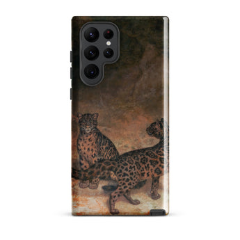 Clouded Leopards - Jacques-laurent Agasse Phone Case Samsung Galaxy S22 Ultra / Matte Sleek Black Phone Case Detailed Vintage-style