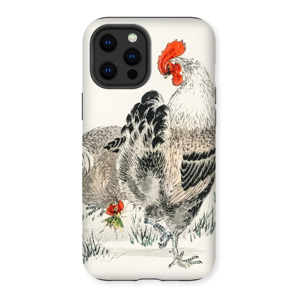 Cockerels By Numata Kashu Japanese Art Phone Case - Iphone 12 Pro Max / Gloss - Mobile Phone Cases - Aesthetic Art