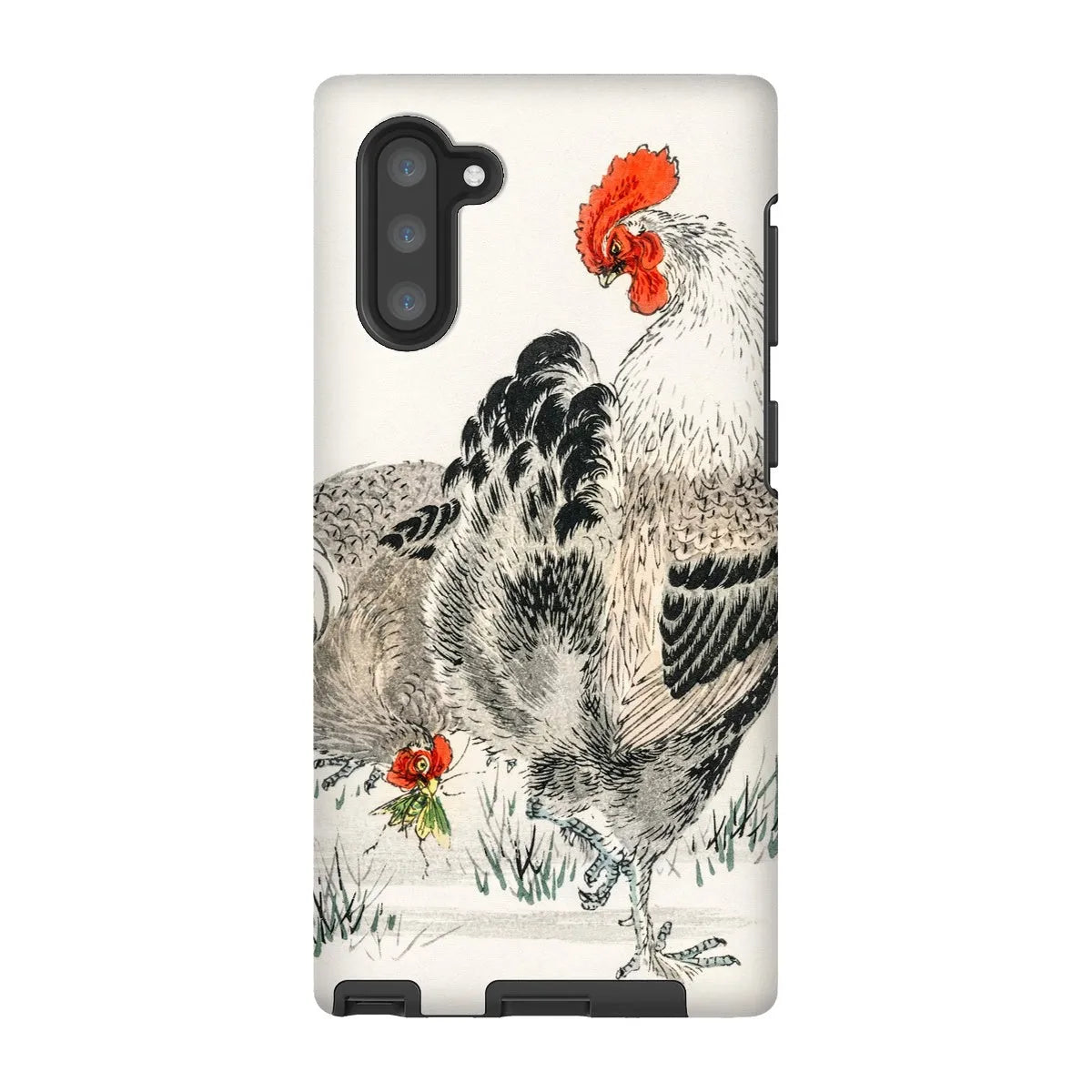 Cockerels By Numata Kashu Japanese Art Phone Case - Samsung Galaxy Note 10 / Gloss - Mobile Phone Cases - Aesthetic Art