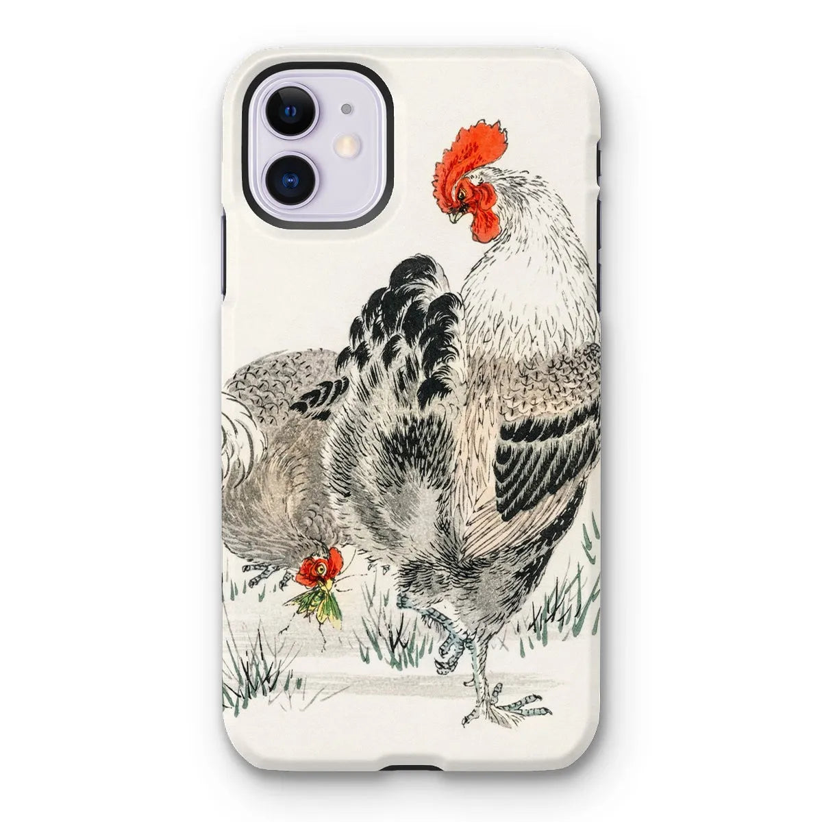 Cockerels By Numata Kashu Japanese Art Phone Case - Iphone 11 / Gloss - Mobile Phone Cases - Aesthetic Art