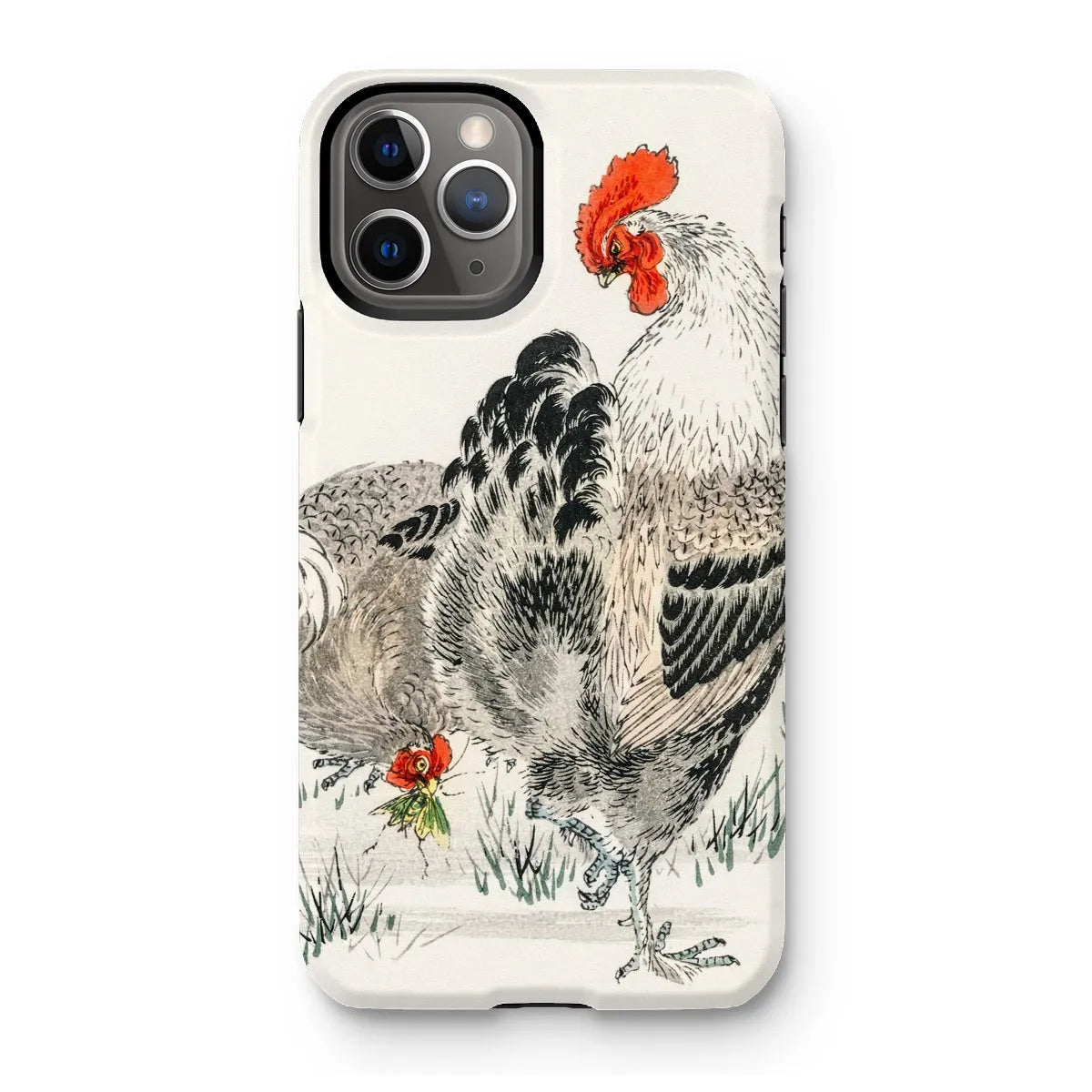 Cockerels By Numata Kashu Japanese Art Phone Case - Iphone 11 Pro / Gloss - Mobile Phone Cases - Aesthetic Art