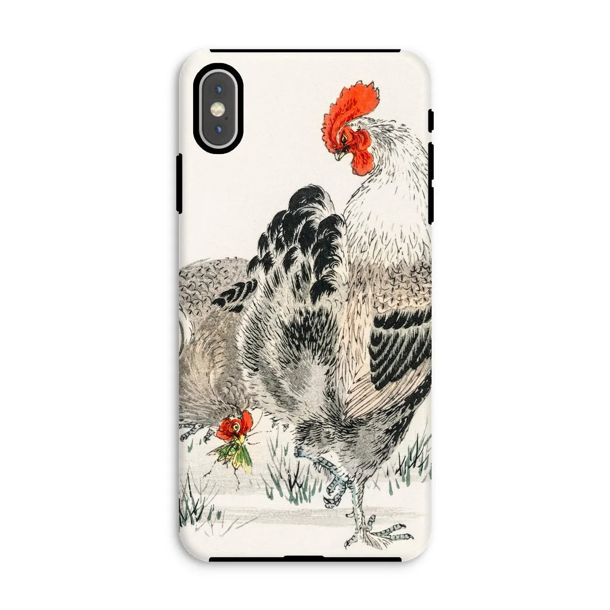 Cockerels By Numata Kashu Japanese Art Phone Case - Iphone Xs Max / Matte - Mobile Phone Cases - Aesthetic Art