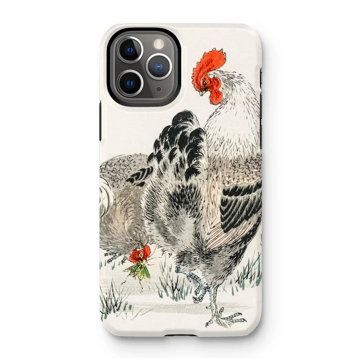 Cockerels - Numata Kashu Rooster Art Iphone Case, 11 Pro / Matte, Phone Case Artistic Illustration Rooster