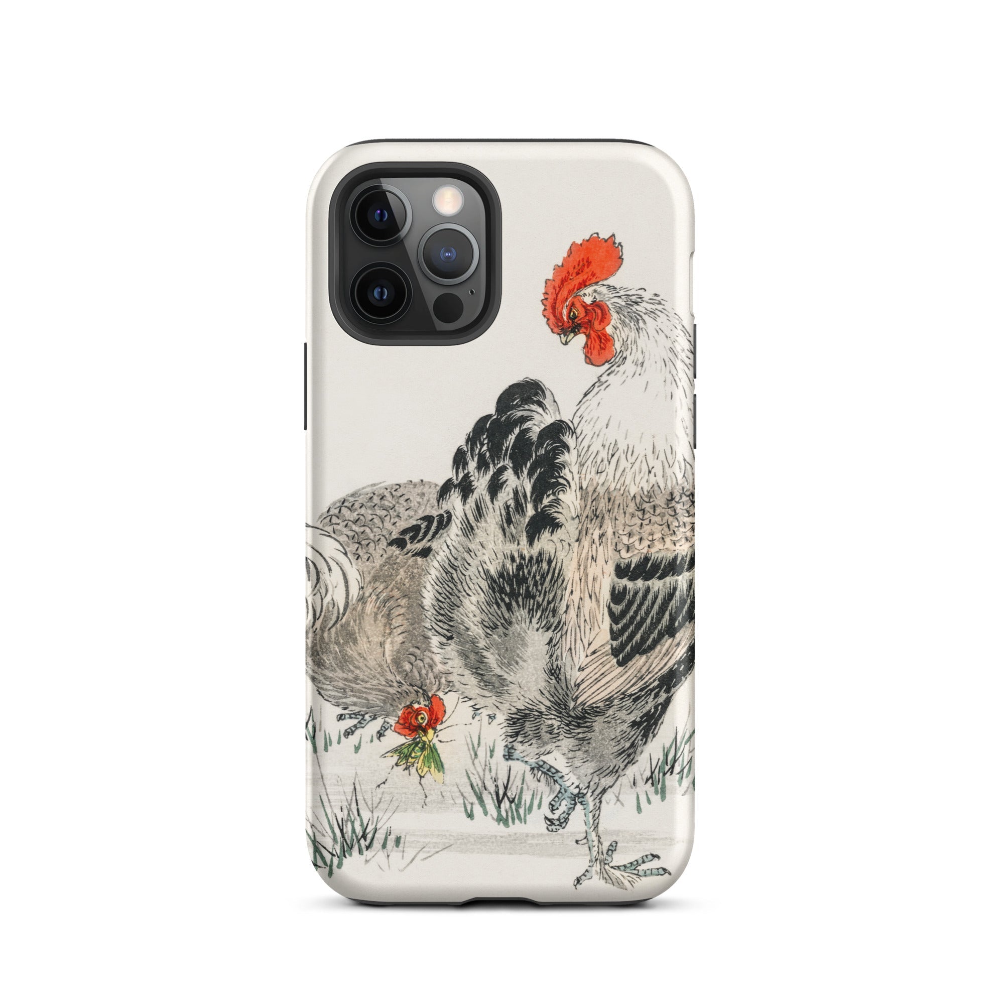 Cockerels Numata Kashu Rooster Art Iphone Case, 12 Pro / Matte, Chicken Themed Phone Case