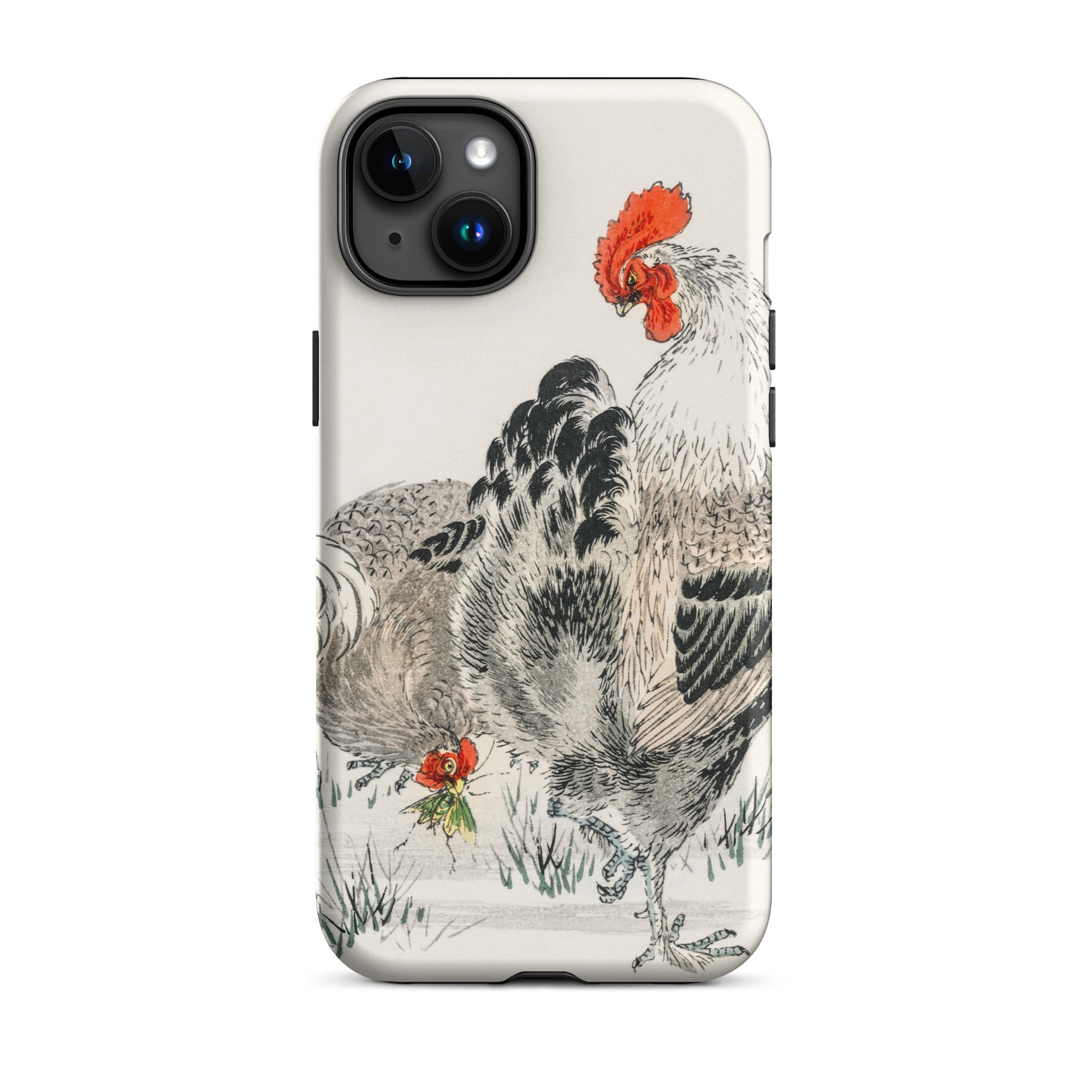 Cockerels Numata Kashu Rooster Art Iphone Case, 15 Plus / Matte, Chicken Themed Phone Case