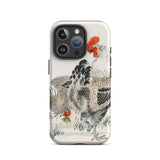 Cockerels - Numata Kashu Rooster Art Iphone Case 16 Pro / Matte Chicken-themed Phone Case Numata Kashu, Iphone-wielding Art Aficionados,