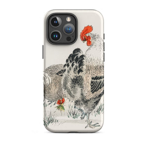 Cockerels - Numata Kashu Rooster Art Iphone Case, 16 Pro Max / Matte, Rooster-themed Phone Case