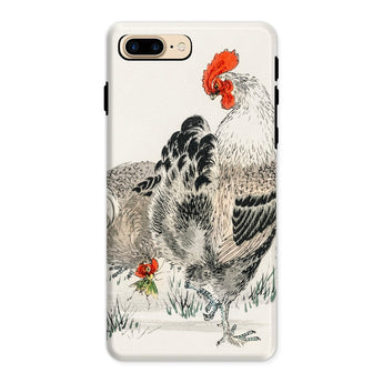 Cockerels - Numata Kashu Rooster Art Iphone Case 8 Plus / Matte Phone Case Traditional Asian-style Painting Rooster Vibrant Red Numata