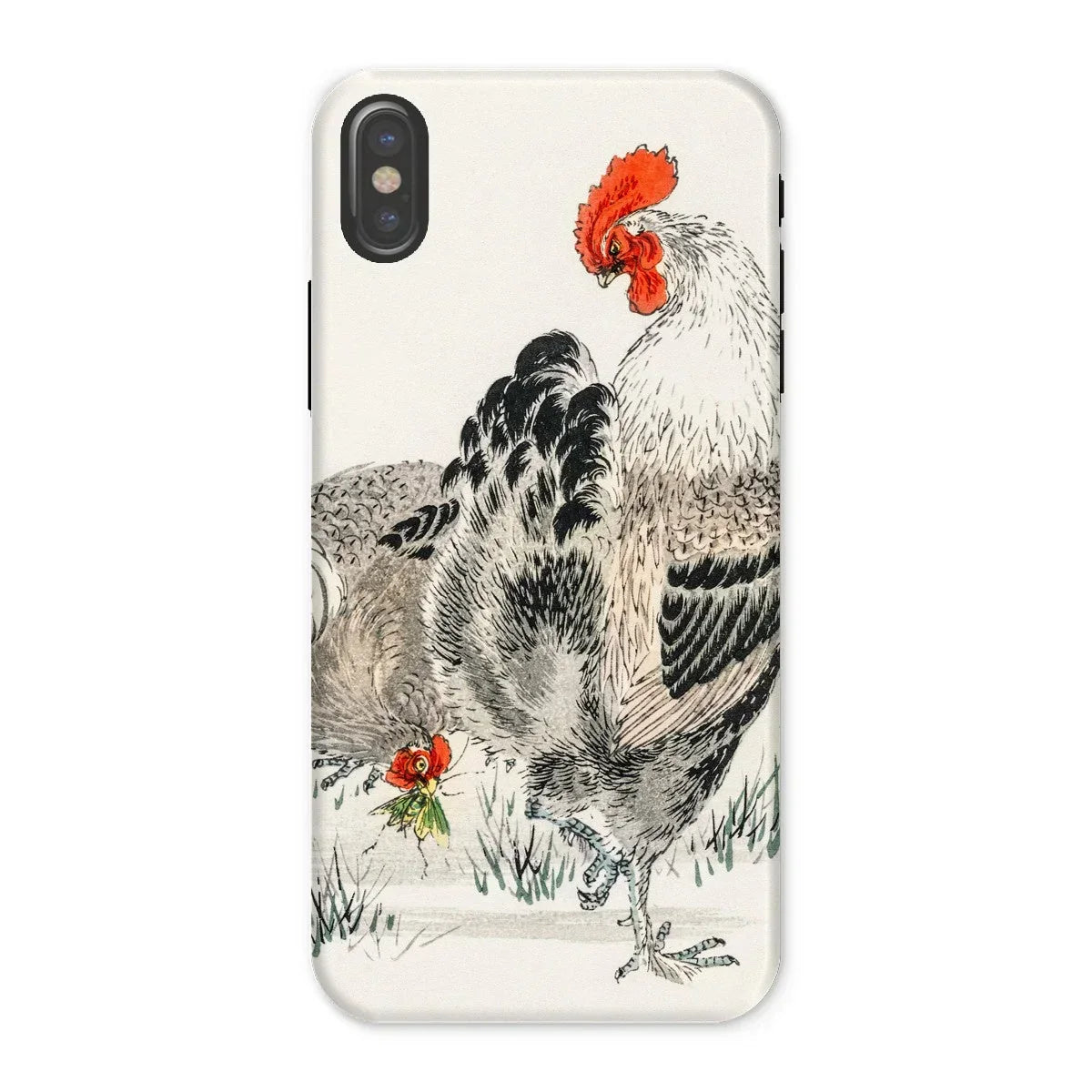 Cockerels - Numata Kashu Rooster Art Iphone Case, x / Matte, Phone Case Traditional Chinese-style Painting Rooster