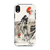 Cockerels - Numata Kashu Rooster Art Iphone Case Xr / Matte Phone Case Detailed Illustration Rooster Traditional Asian Art Numata Kashu,