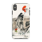 Cockerels Numata Kashu Rooster Art Iphone Case, Xs Max / Matte, Phone Case Traditional Asian Style Painting Rooster
