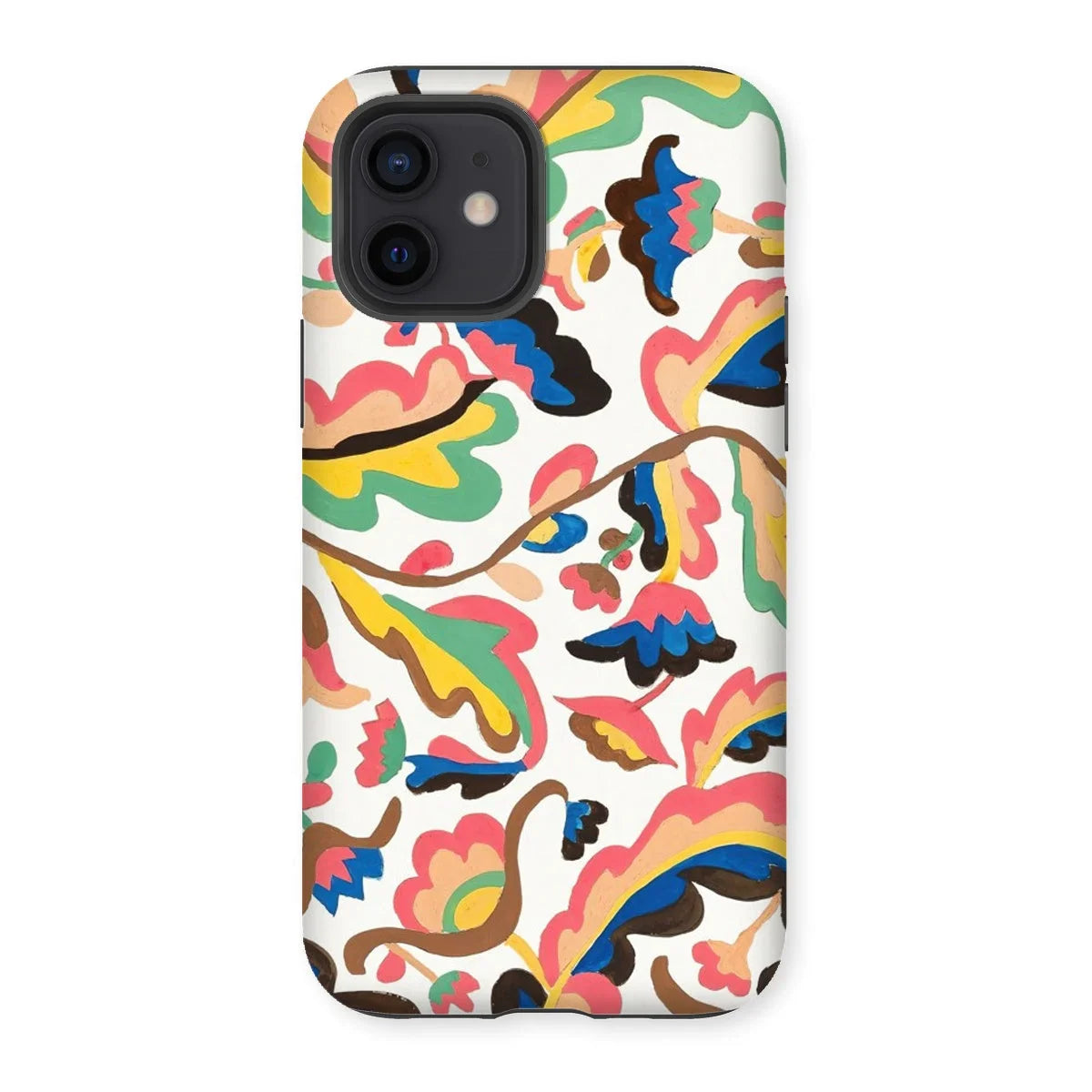 Colcha - Etna Wiswall Floral Pattern Iphone Case, 12 / Matte, Colorful Abstract Patterned Phone Case Floral Organic Shapes