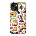 Colcha - Etna Wiswall Floral Pattern Iphone Case, 14 Plus / Matte, Colorful Abstract Patterned Phone Case Floral Organic Shapes