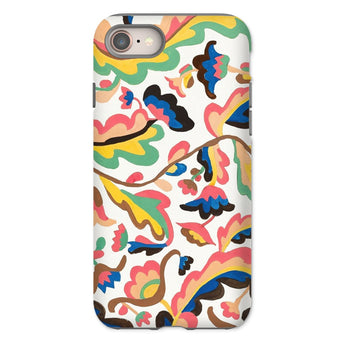 Colcha - Etna Wiswall Floral Pattern Iphone Case, 8 / Matte, Colorful Abstract Patterned Phone Case Floral Leaf-like Shapes