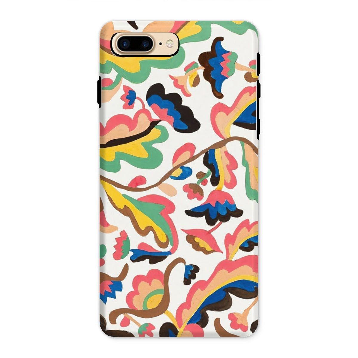 Colcha Etna Wiswall Floral Pattern Iphone Case, 8 Plus / Matte, Colorful Abstract Patterned Phone Case Floral Organic Shapes
