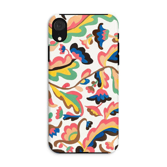 Colcha - Etna Wiswall Floral Pattern Iphone Case, Xr / Matte, Colorful Abstract Patterned Phone Case Organic Shapes Vibrant