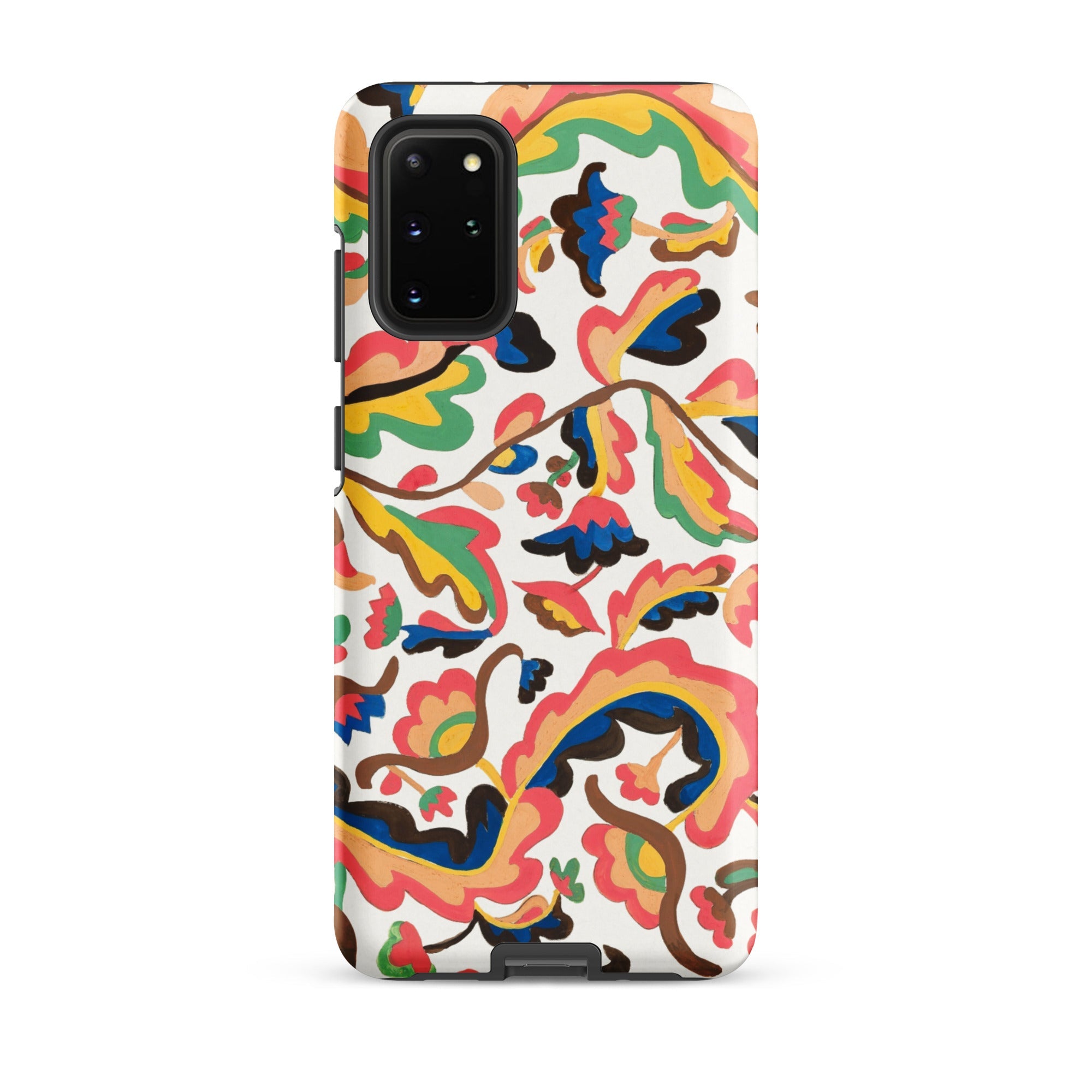Colcha Etna Wiswall Floral Pattern Samsung Case, Galaxy S20 Plus / Matte, White Phone Case Colorful Intricate Floral Paisley Pattern
