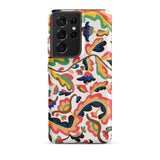 Colcha - Etna Wiswall Floral Pattern Samsung Case, Galaxy S21 Ultra / Matte, Smartphone Colorful Psychedelic Floral Pattern Case