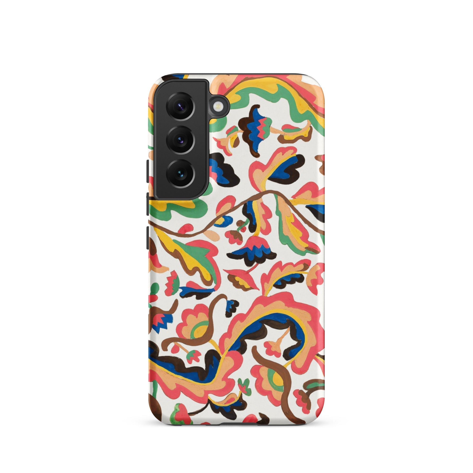Colcha Etna Wiswall Floral Pattern Samsung Case, Galaxy S22 / Matte, Phone Case Vibrant Abstract Floral Pattern Colors