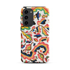 Colcha Etna Wiswall Floral Pattern Samsung Case, Galaxy S23 Plus / Matte, Smartphone Case Colorful Abstract Floral Paisley Pattern