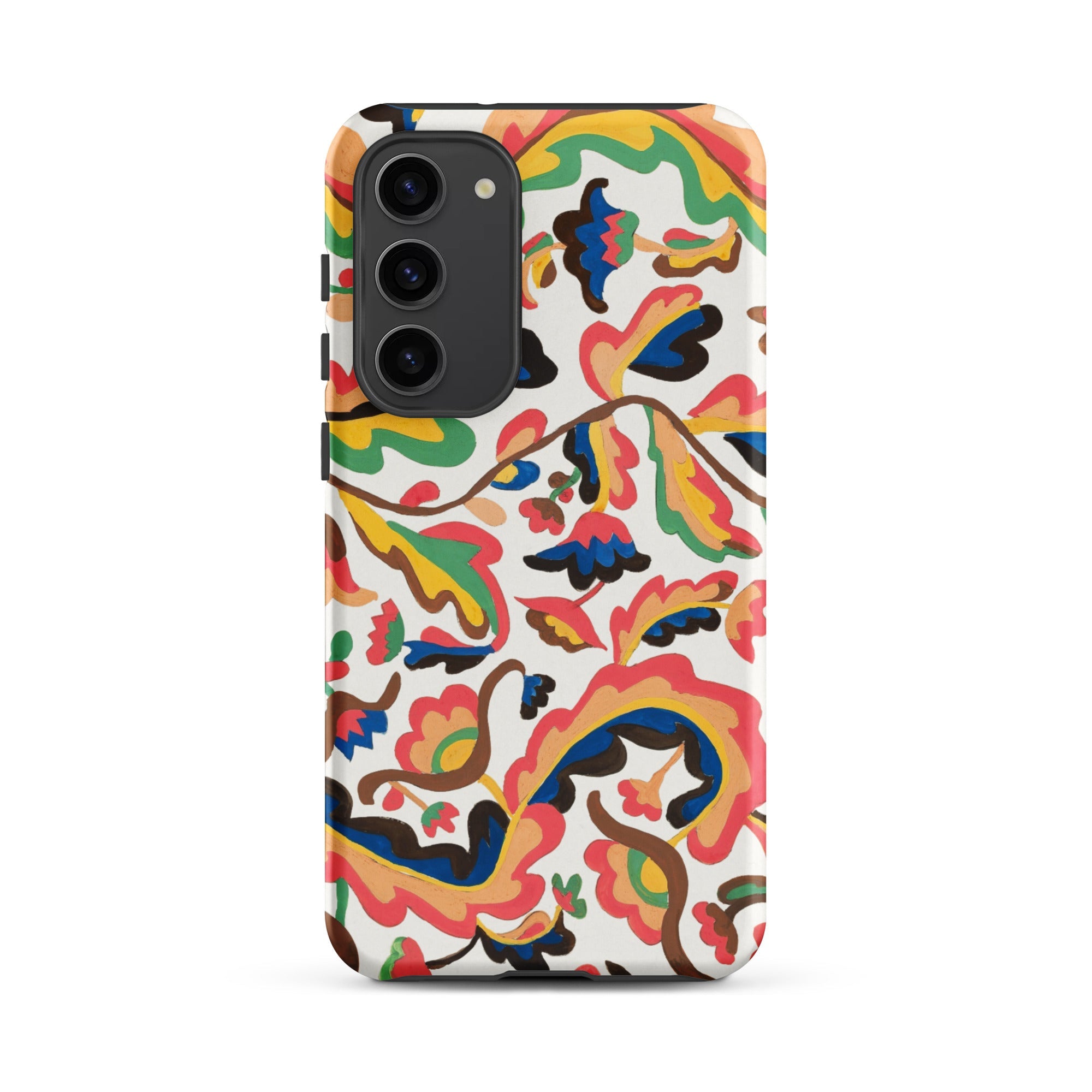Colcha Etna Wiswall Floral Pattern Samsung Case, Galaxy S23 Plus / Matte, Smartphone Case Colorful Abstract Floral Paisley Pattern