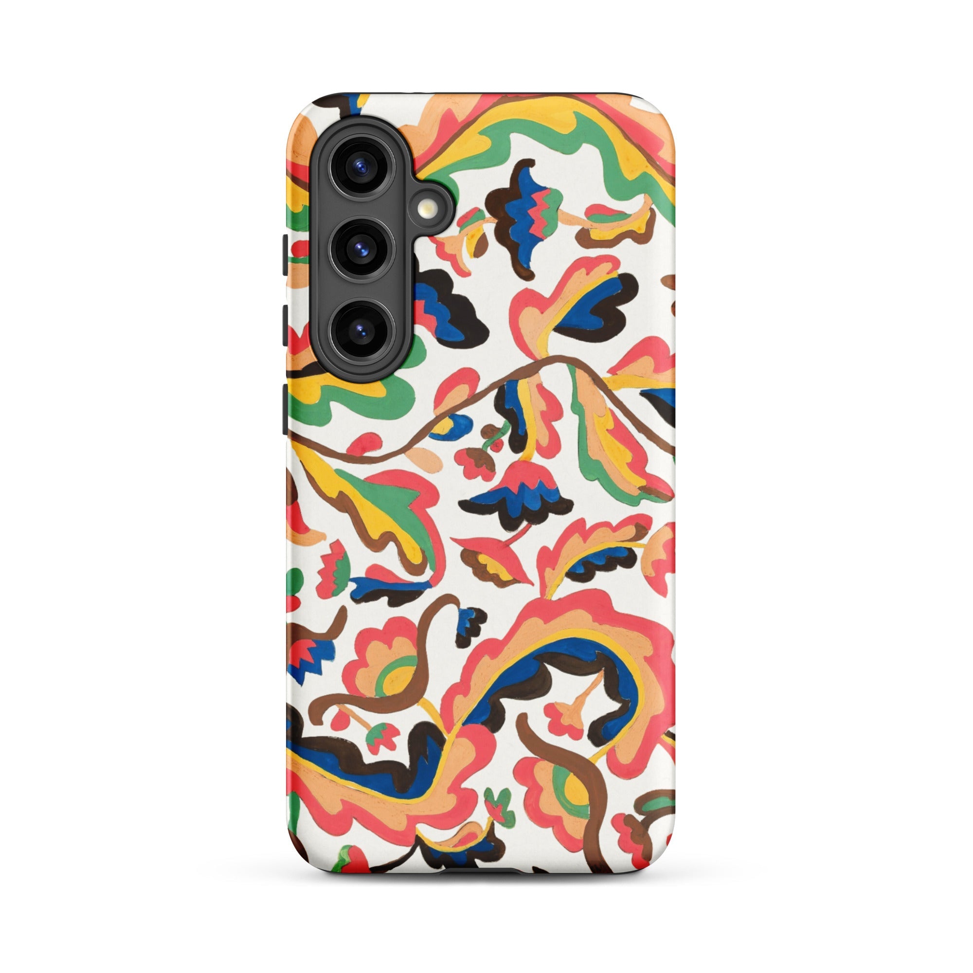 Colcha Etna Wiswall Floral Pattern Samsung Case, Galaxy S24 Plus / Matte, Vibrant Multi Colored Floral Patterned Smartphone Case