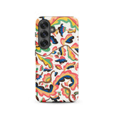 Colcha - Etna Wiswall Floral Pattern Samsung Case, Galaxy S25 / Matte, Smartphone Case Colorful Abstract Floral Pattern