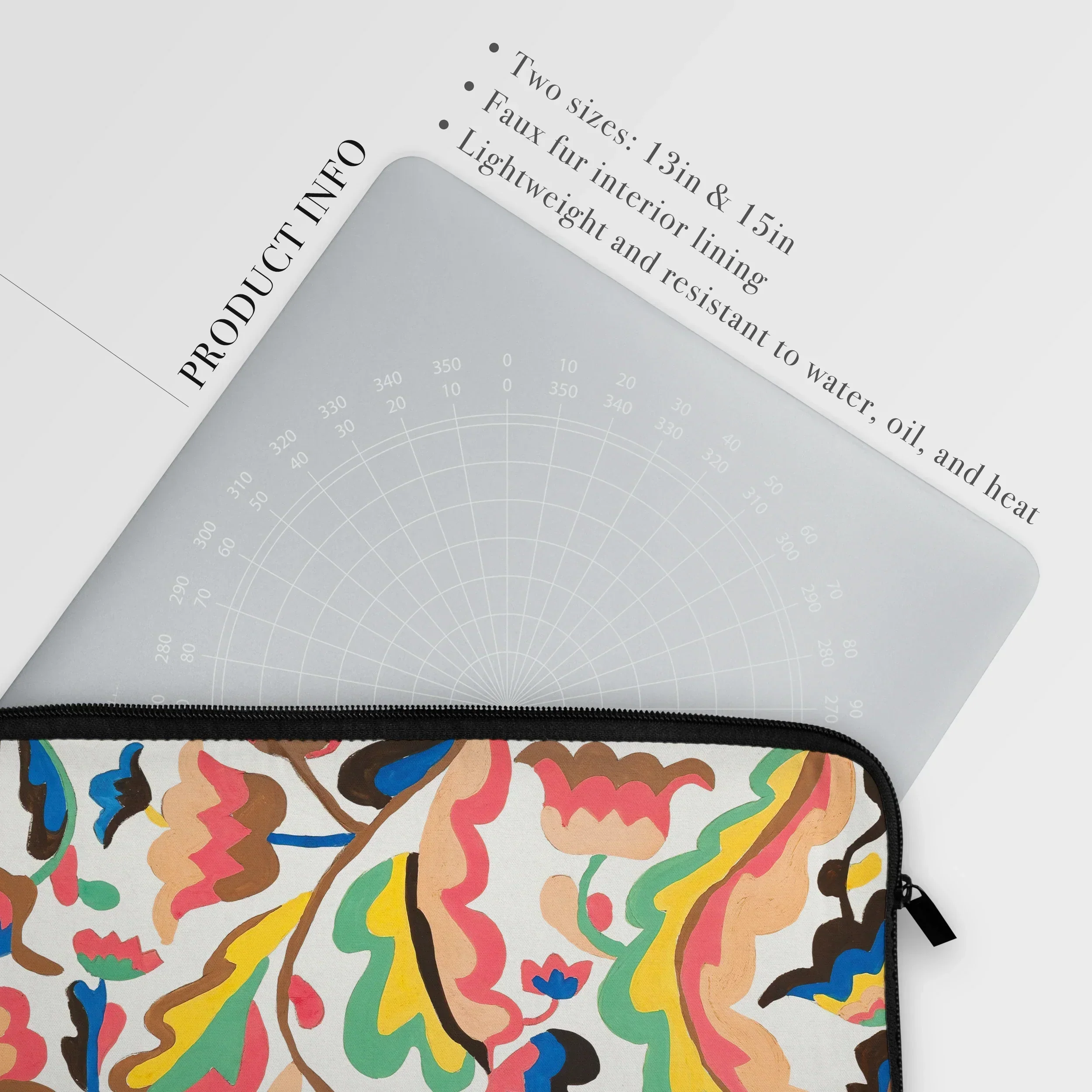 Colcha - Etna Wiswall Pattern Laptop Sleeve, Laptop Sleeve Colorful Abstract Pattern