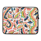 Colcha - Etna Wiswall Pattern Laptop Sleeve, Colorful Abstract Patterned Laptop Sleeve Organic Shapes Swirls