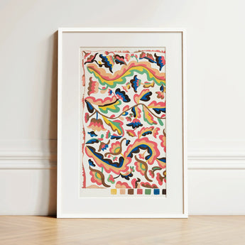 Colcha - Etna Wiswall Rainbow Pattern Art Print / Canvas, 12x18’’ / 31x46cm / White Frame / Matboard, Posters Prints & Visual Artwork, Toby
