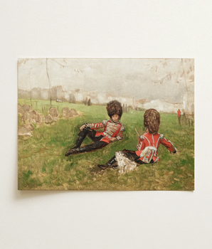 Rectangular Canvas Print Two British Guards Red Black Coldstream Fifers, James Tissot, Art, French Painter Newly, Exiled