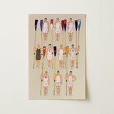 College Crews - Edward Penfield Art Print / Canvas, 12x18’’ / 31x46cm / Unframed / no Border, Posters Prints & Visual Artwork, Toby Leon
