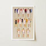 College Crews - Edward Penfield Art Print / Canvas, Male Athletic Body, Ten Rowers Stands, Understood, Prints