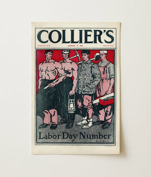 Collier’s Vol Xxvii August 1901 - Edward Penfield Art Print / Canvas Vintage Magazine Cover Stylized Illustration Four